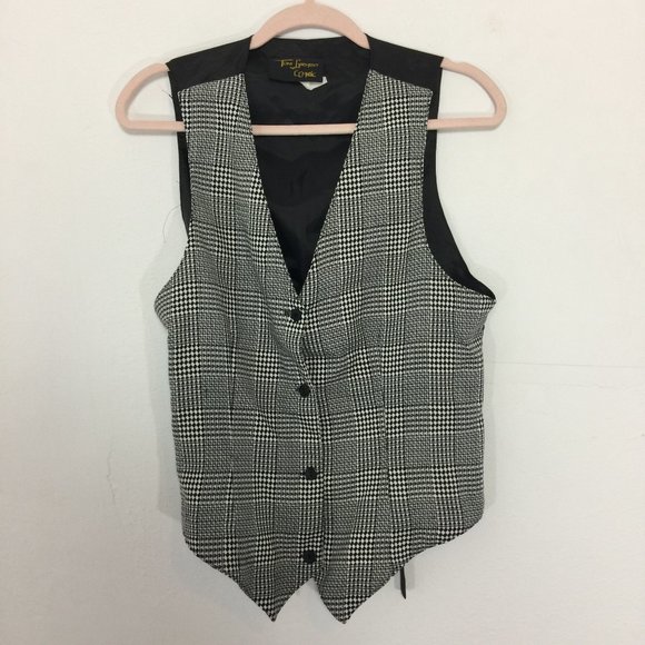 Toni Garment CC Magic Vest Tuxedo Vintage BOHO Med - Picture 1 of 7